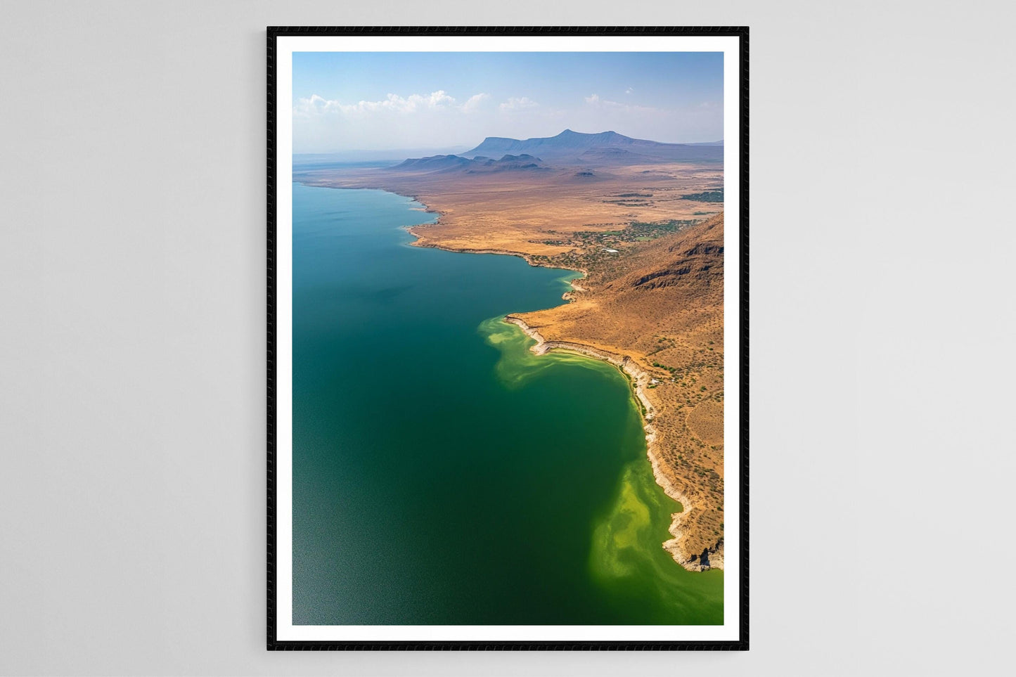 Affiche Lac Turkana – Poster Art Émeraude, Îles Volcaniques