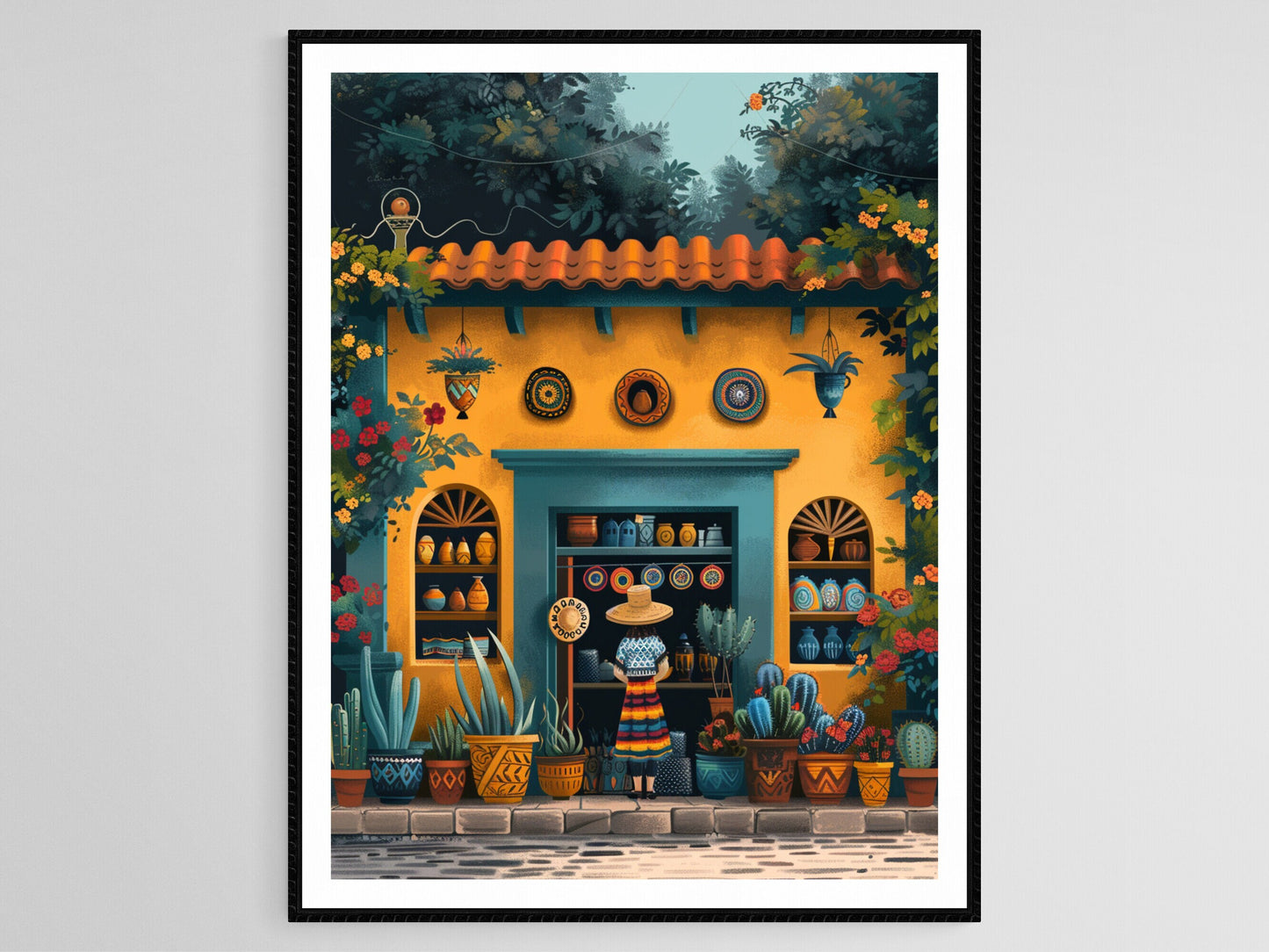 Affiche Puerto Rico – Poster Peinture du Village Vibrant