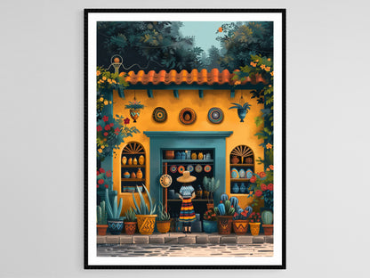 Affiche Puerto Rico – Poster Peinture du Village Vibrant