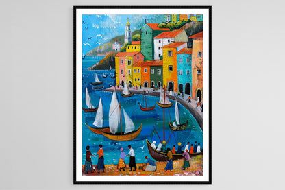 Affiche Pêcheur Portugais – Poster Art de la Vie Côtière