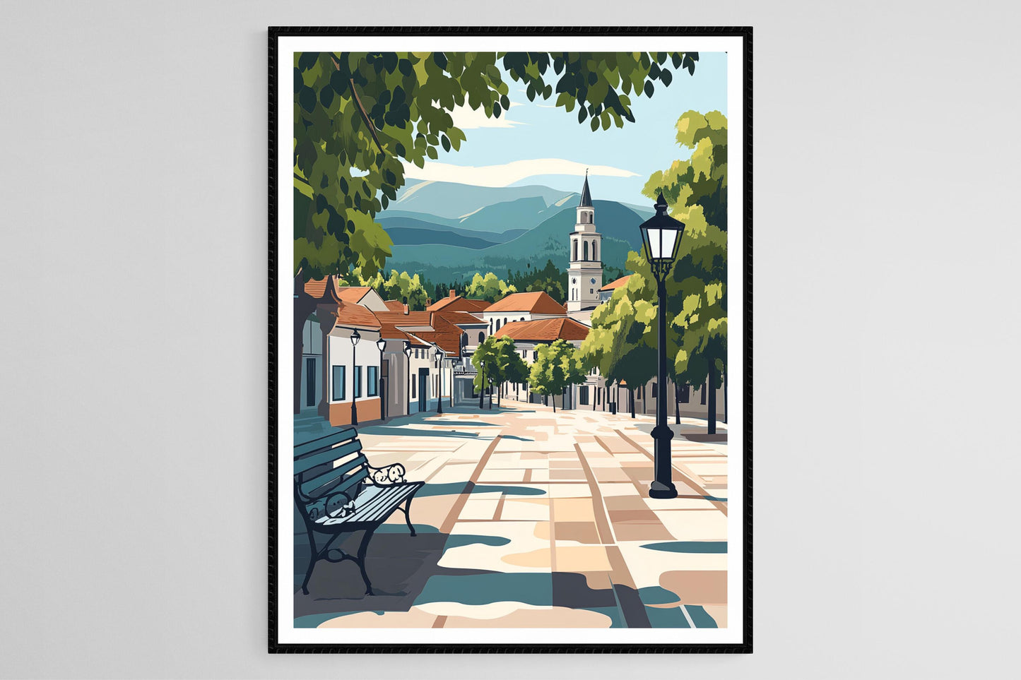 Affiche du Patrimoine de Cetinje – Poster Art du Monténégro