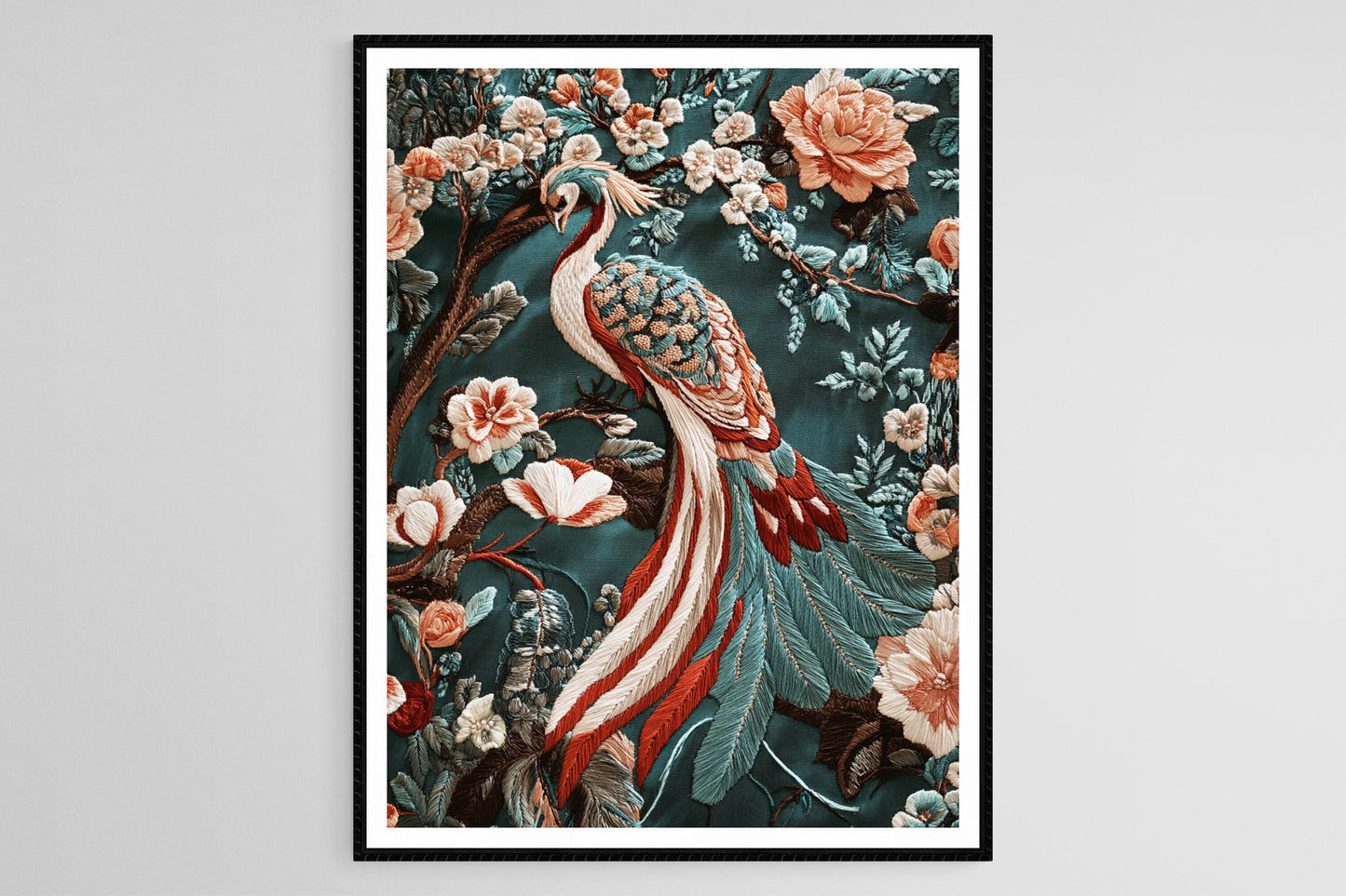 Affiche Broderie Chinoise – Poster Motifs Textiles Intriqués