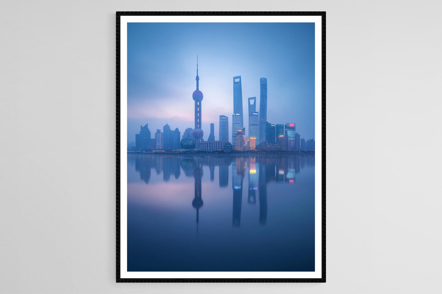 Affiche Shanghai – Impression artistique des gratte-ciels de Pudong