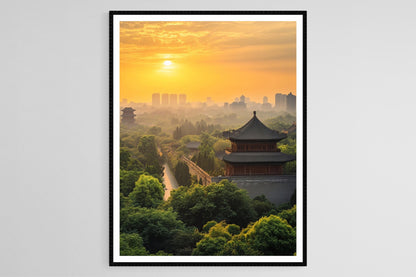 Affiche Murale de Xi'an – Impression des Fortifications Anciennes en Chine