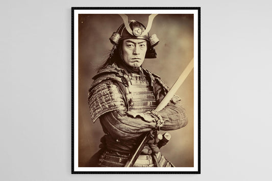 Affiche Samouraï ère Meiji – Tirage Art Vintage Sepia