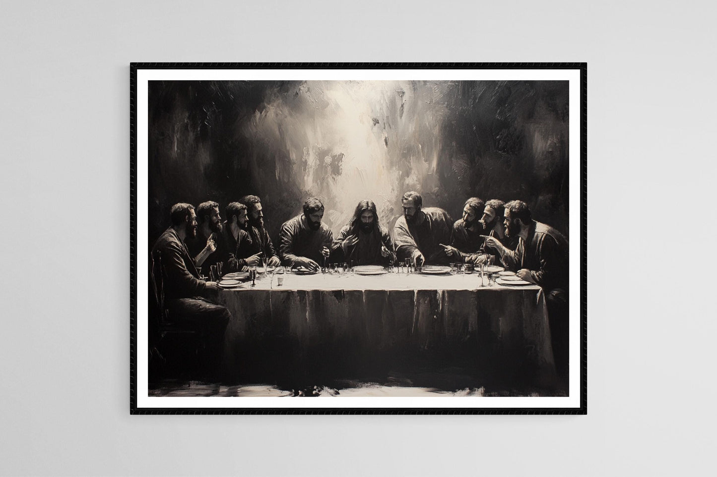 Affiche Moderne de La Cène – Poster Art Chrétien Contemporain, Couleurs Vives