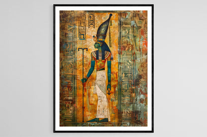 Affiche Osiris : Dieu Égyptien des Enfers, Décor Ancien