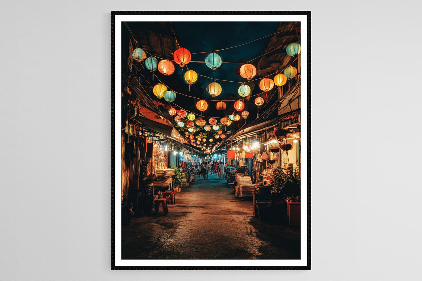 Affiche Jonker Street Malacca – Poster Marché de Nuit, Lanternes Colorées