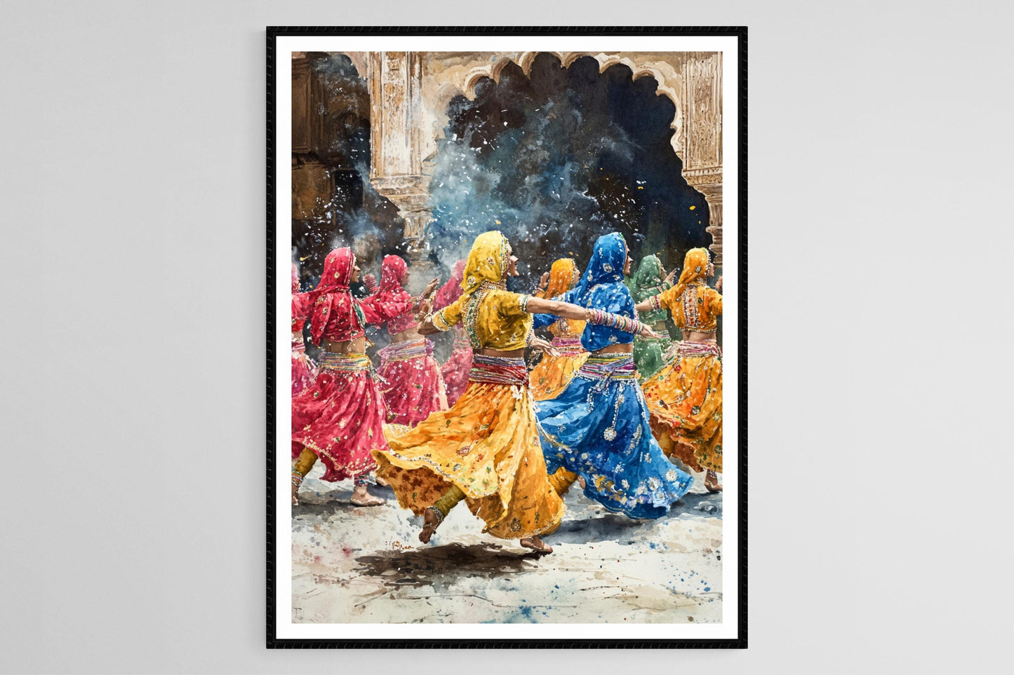 Affiche Bhangra – Impression Art de Danseurs Traditionnels du Punjab