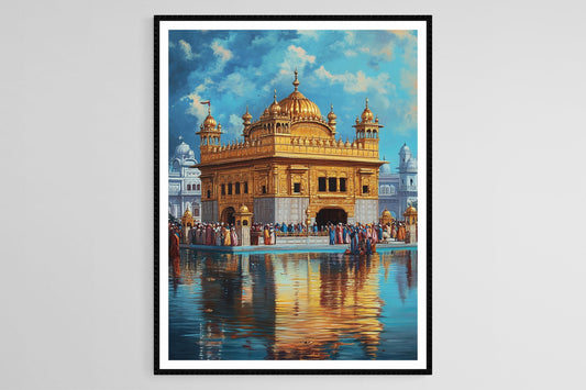Affiche du Temple d'Or – Poster de la Réflexion au Gurdwara