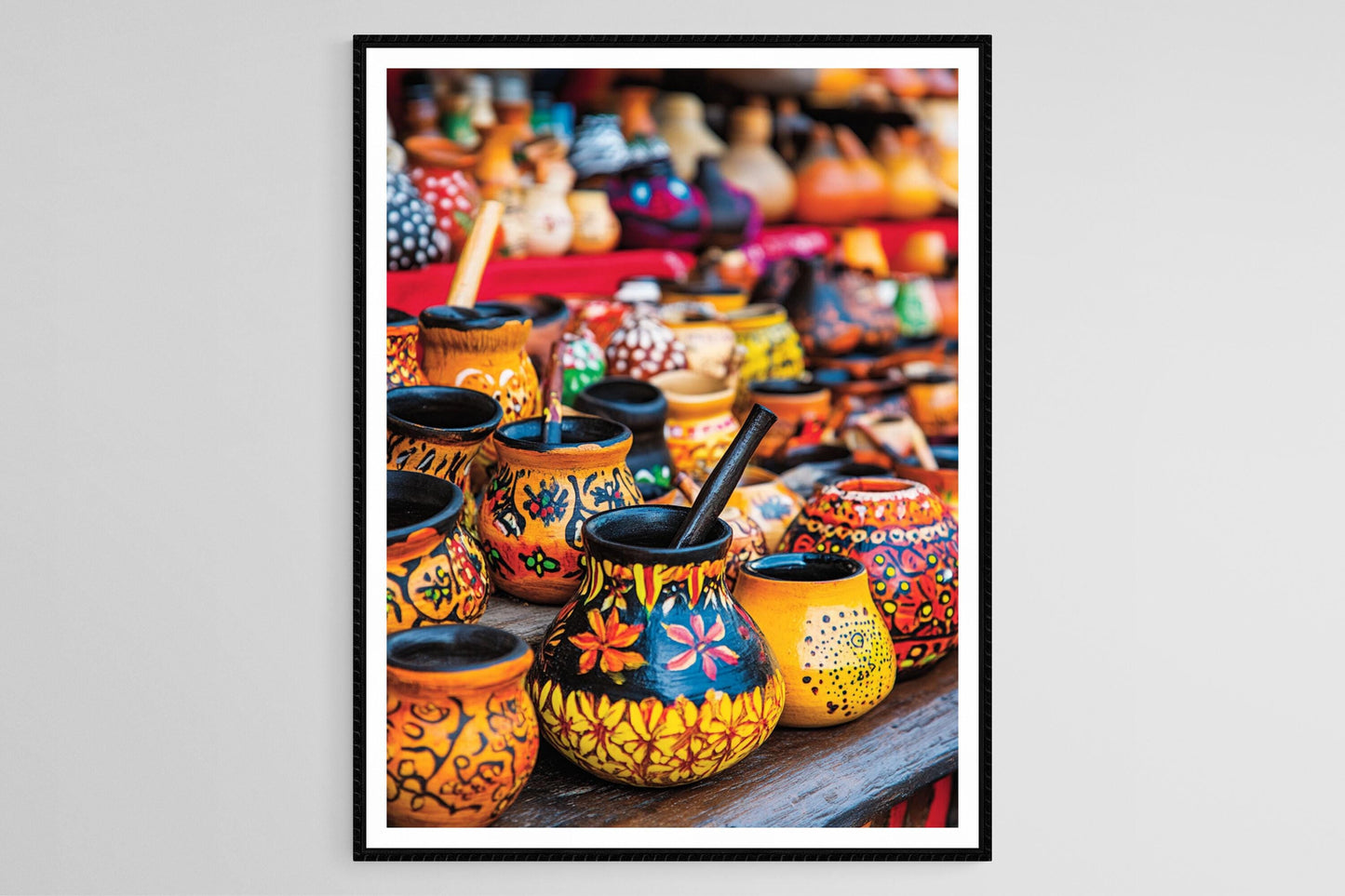 Affiche Marché Argentin – Poster d'Art, Calabashes et Cadeaux Locaux