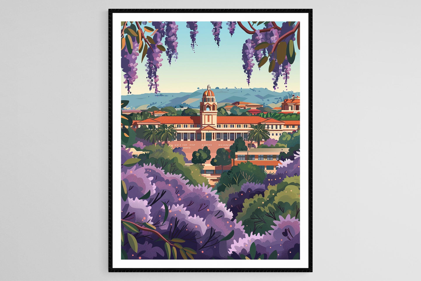 Affiche Pretoria – Impression Art des Bâtiments de l'Union et des Jacarandas
