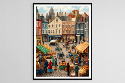 Affiche Dublin – Poster Pain Soda et Fromages Artisanaux d'Irlande
