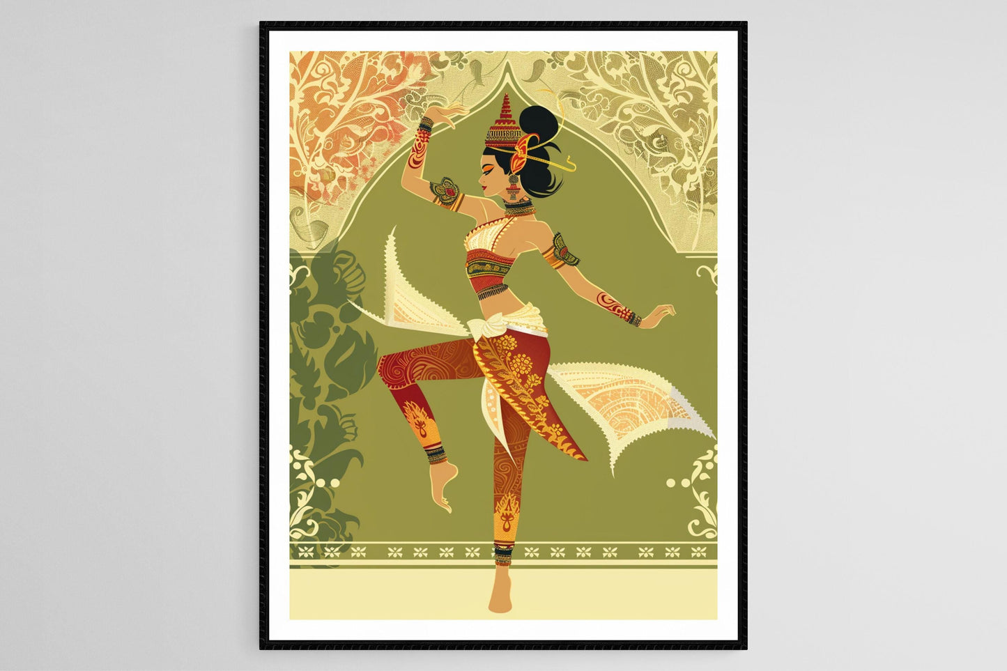 Affiche Danse Traditionnelle Thaï – Art Print des Mouvements Élégants