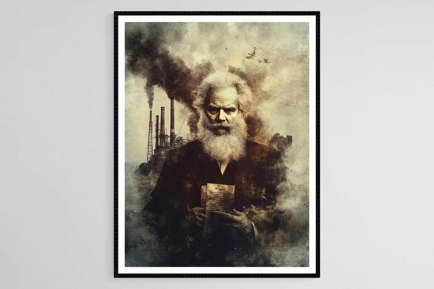 Affiche Karl Marx – Poster Art Révolutionnaire et Philosophe Industriel