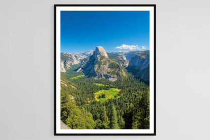 Affiche Yosemite – Poster Art du Parc National avec Half Dome et Valley View