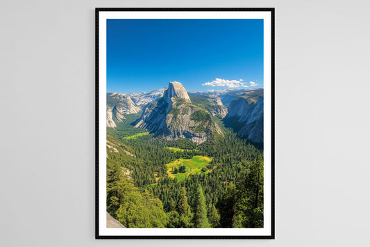Affiche Yosemite – Poster Art du Parc National avec Half Dome et Valley View