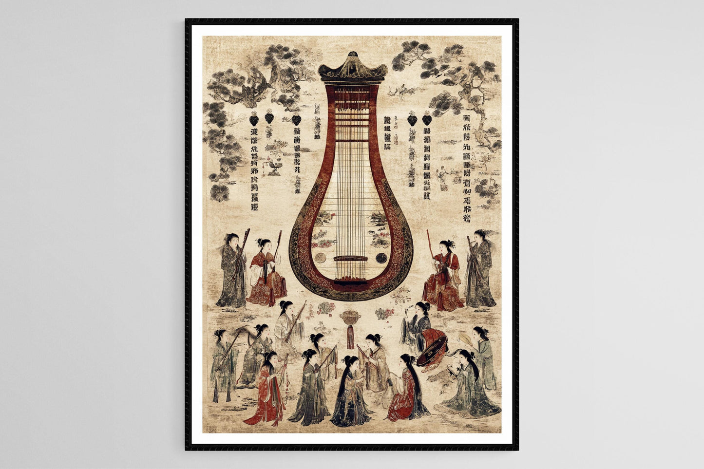 Affiche Instruments Musicaux de la Dynastie Han – Art Traditionnel Chinois