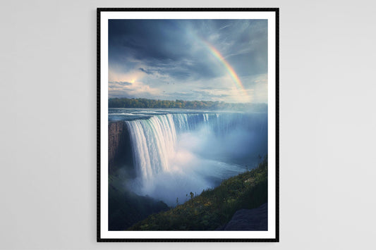 Affiche Chutes du Niagara – Poster Art de Cascades et Arc-en-ciel