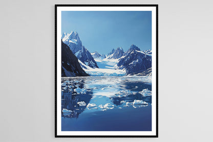 Affiche Glacier Bay – Impression d'art des glaciers majestueux et eaux gelées