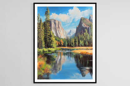 Affiche Yosemite Valley – Poster Art Époustouflant d'El Capitan et Half Dome