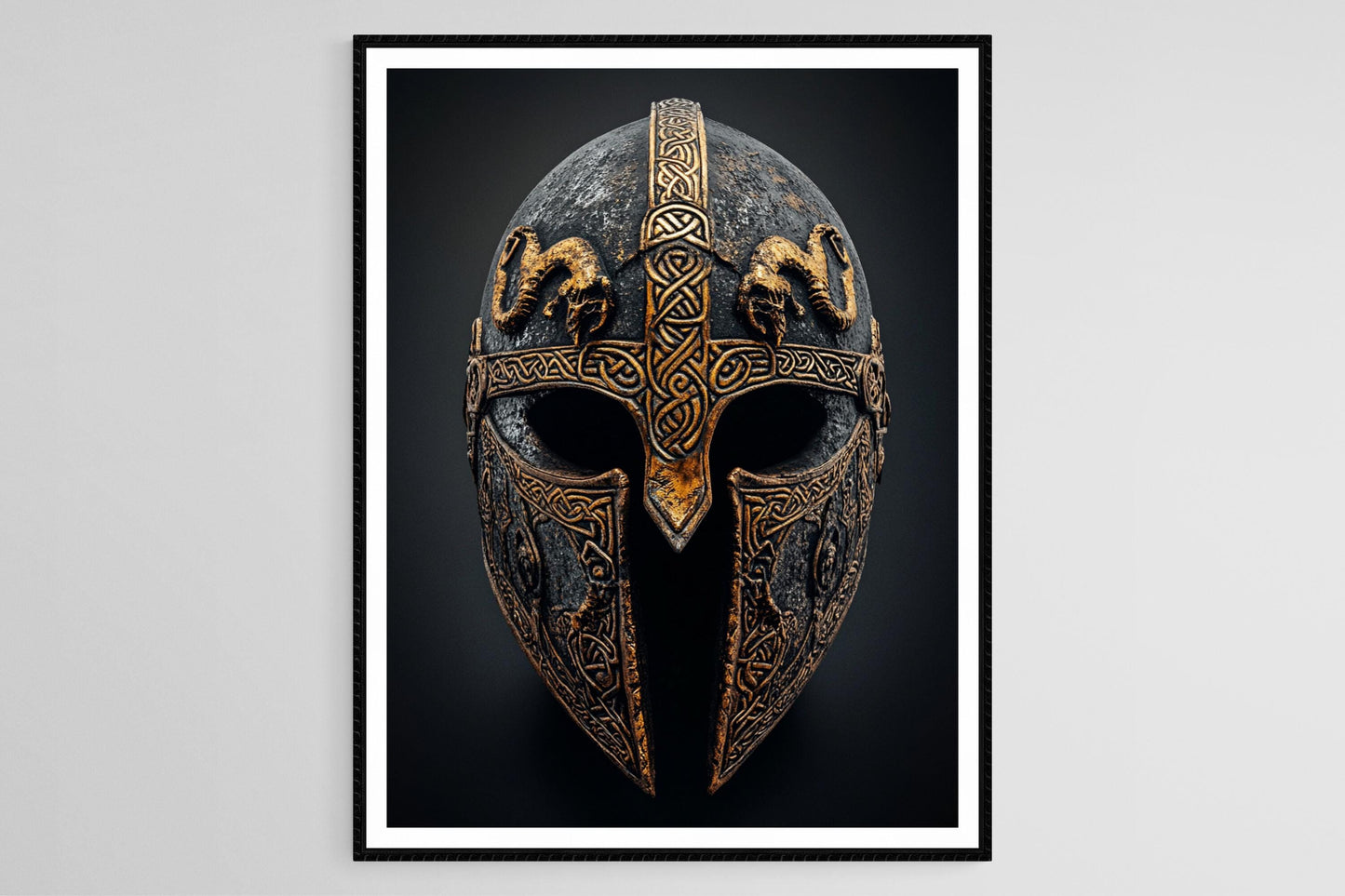 Affiche guerrier celte – Poster avec motifs animaliers entrelacés