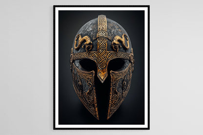 Affiche guerrier celte – Poster avec motifs animaliers entrelacés