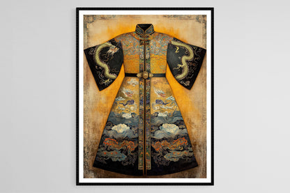 Affiche Robe de Dragon de la Dynastie Qing – Impression Artistique Éblouissante