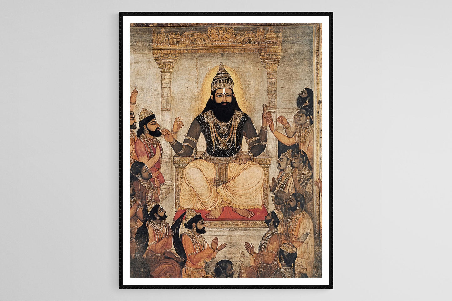 Affiche de l'Empire Maurya – Art imprimé de Chandragupta et ses ministres