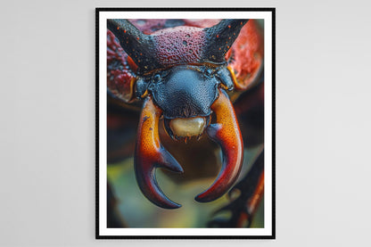 Affiche Scarabée Cerf-volant – Poster Macro Détails des Mandibules