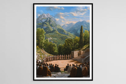 Affiche Théâtre Hellenistique – Poster Art de Performance Dramatique