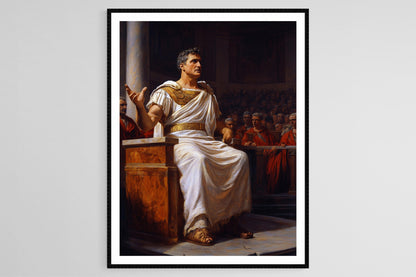 Affiche Jules César au Sénat – Impression artistique historique