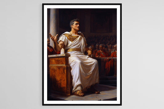 Affiche Jules César au Sénat – Impression artistique historique