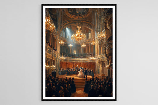 Affiche Opéra de Budapest – Poster Performance Éblouissante avec Lustres