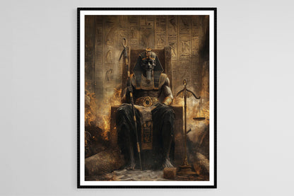 Affiche Osiris – Poster de l'Art du Dieu de l'Au-delà et de Ma'at