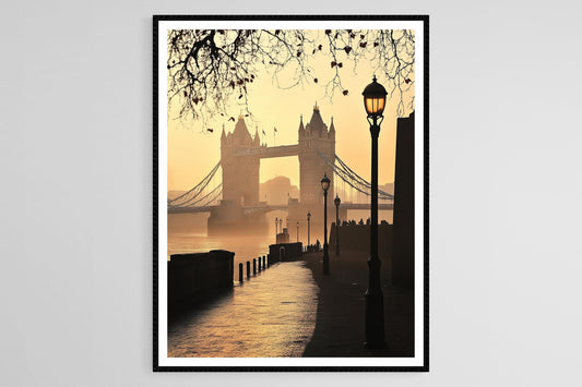 Affiche Londres – Poster Silhouette de Tower Bridge au lever du jour