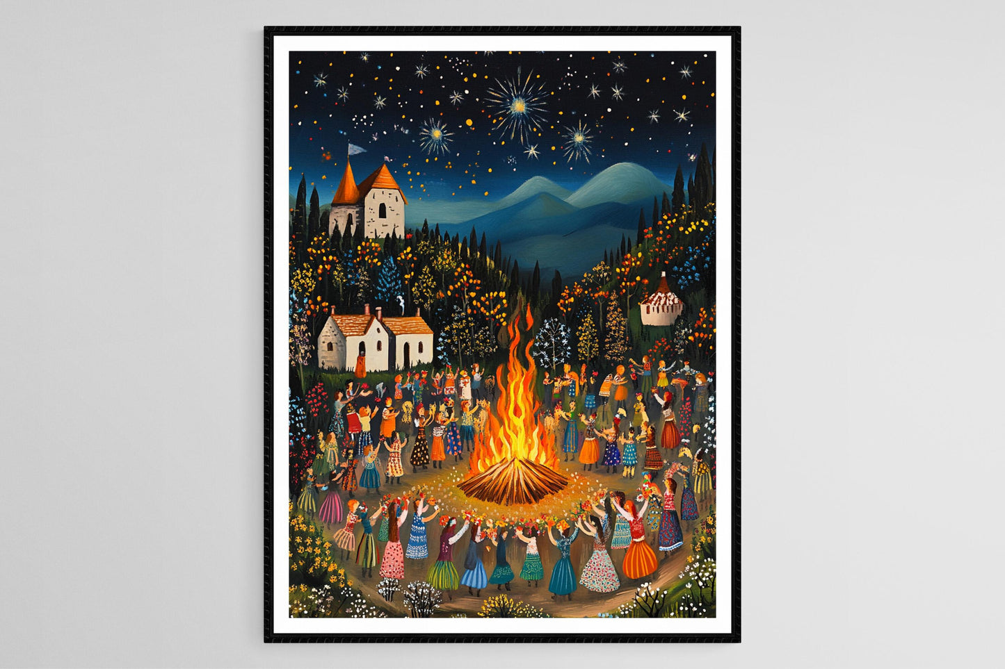 Affiche Festival Balkan – Art Naïf, Danse autour du Feu et Nuit Étoilée