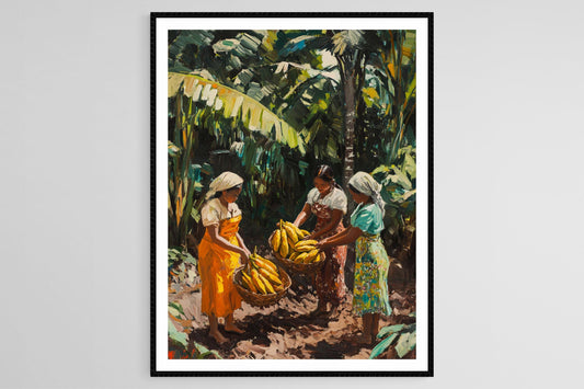 Affiche Récolte de Cacao en Indonésie – Impression Artisanal Javanais