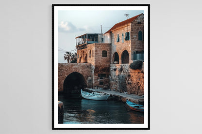 Affiche Ville d'Acre – Illustration d'Acre ancienne – Décor oriental