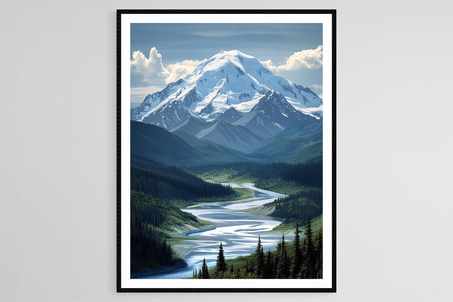 Affiche Wrangell-St. Elias – Impression artistique des montagnes enneigées