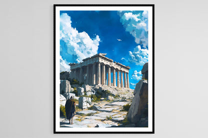 Affiche Parthénon Majestueux – Impression Giclée Art de la Grèce Antique