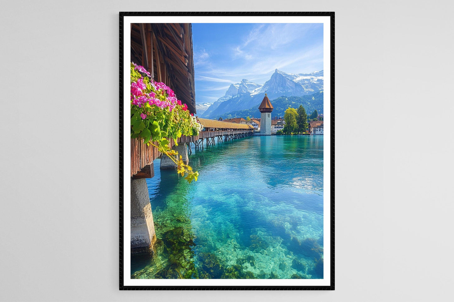 Affiche Lac des Quatre-Cantons – Poster Paysage Suisse Éblouissant