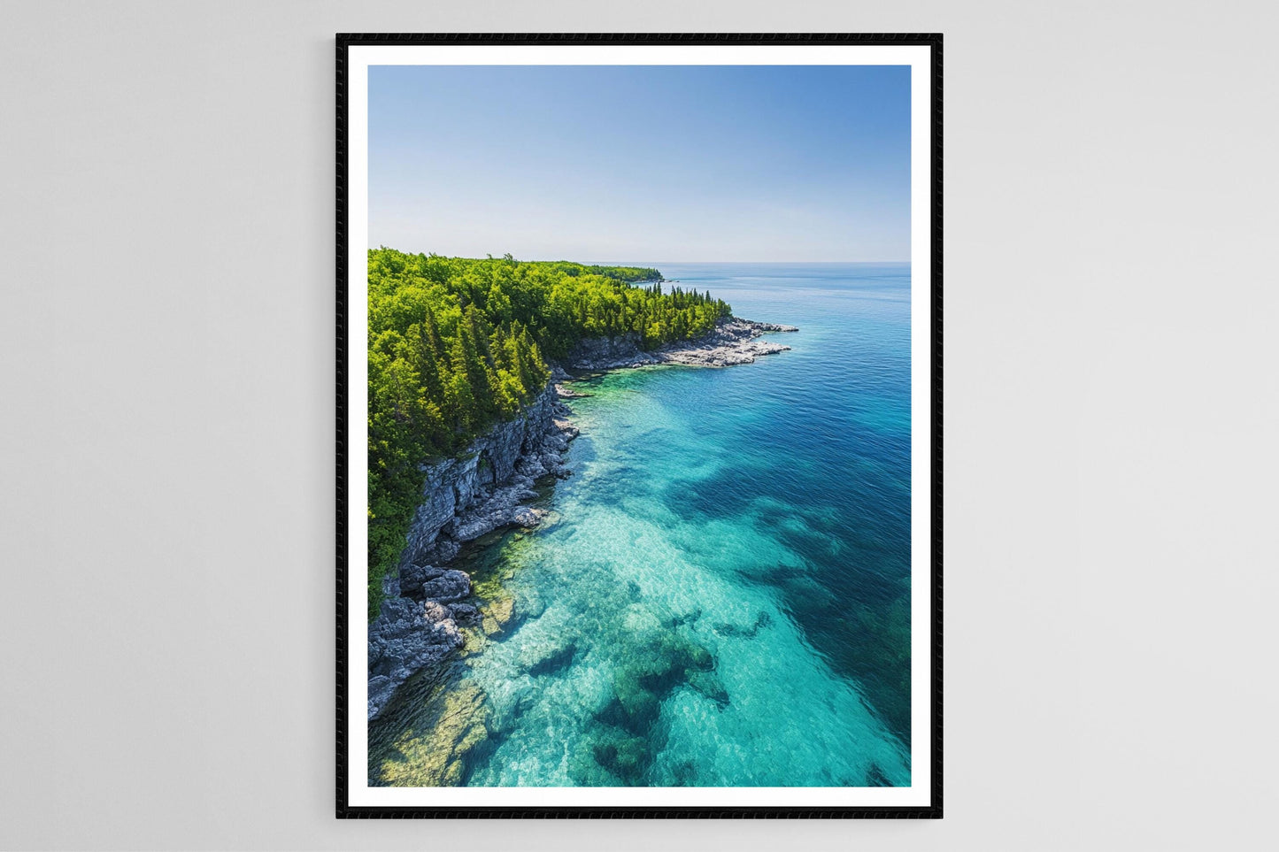 Affiche Lac Huron – Poster Eau Claire et Côte Sauvage