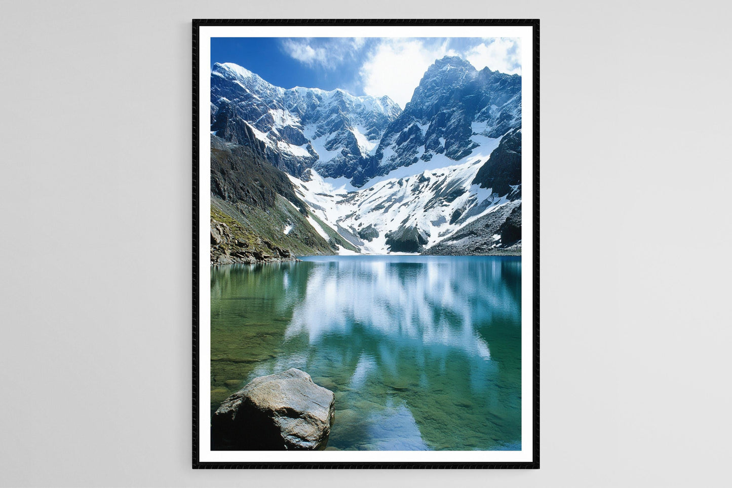 Affiche Laguna del Inca – Poster Lac Émeraude et Andes Majestueux