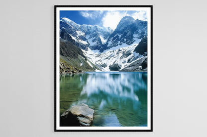 Affiche Laguna del Inca – Poster Lac Émeraude et Andes Majestueux