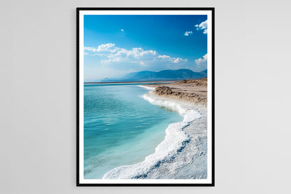 Affiche Lac Assal – Poster Éblouissant de l'Eau Turquoise et des Salins