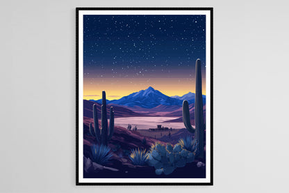 Affiche Désert d'Atacama – Poster Ciel Étoilé du Chili