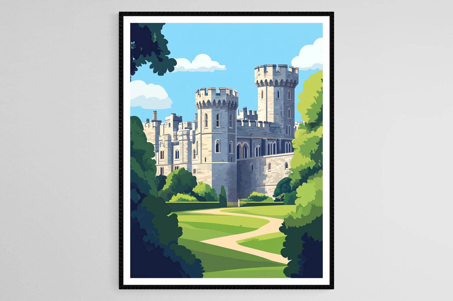 Affiche Windsor Castle – Poster résidence royale d'Angleterre