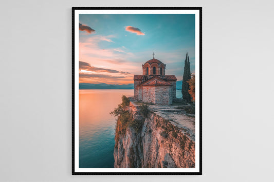 Affiche Saint-Jean à Kaneo – Poster Architecture byzantine à Ohrid