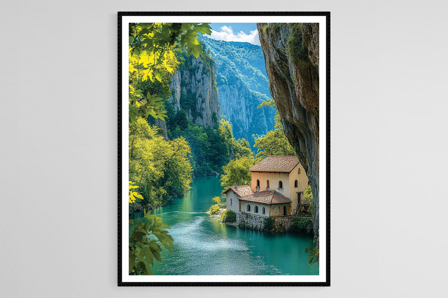 Affiche Matka Canyon – Impression artistique des gorges et monastères médiévaux